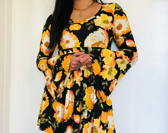 long sleeve tropical dress Palms & Paradise Pink Multi Tropical Print Button Front Maxi Dress