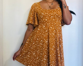 Babydoll Dress - STAR GAZER // bell sleeve dress flared sleeve dress flown sleeve dress going out dress party dress casual dress sun dress