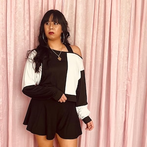 Oversized Cropped Dolman Top - SLACKER // crop top // dolman sleeve // kimono sleeve // loungewear // oversized top // wide neck