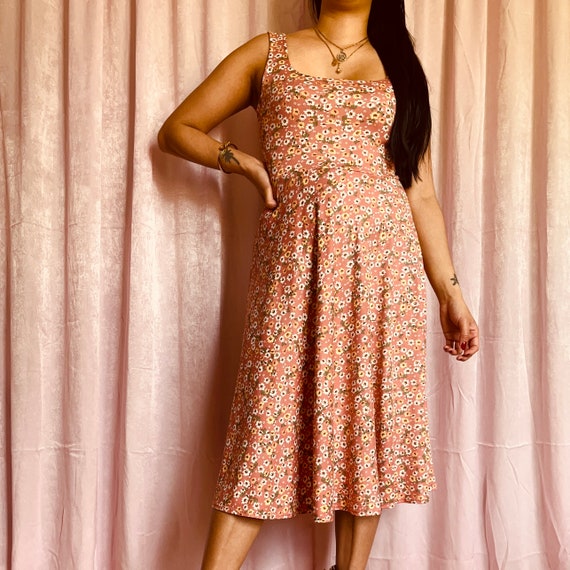 Square Neck Tank midi dress - SIESTA // midi dress womens midi length dress womens midi skater dress fit and flare midi dress fit and flare