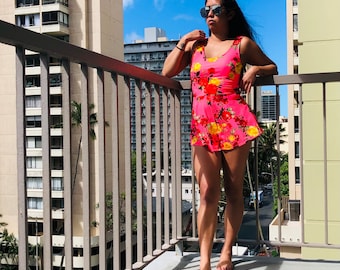 Fit and Flare Romper - SUN KISSED // womens romper for bridal party getting ready outfit for bachelorette party romper going out romper