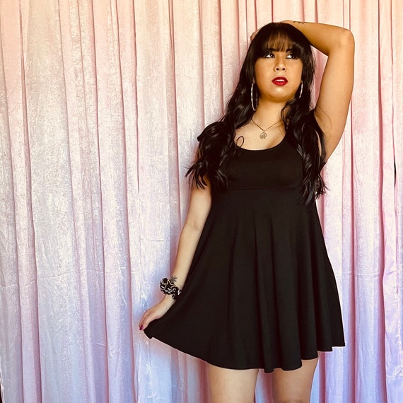 black babydoll dress short sleeve AE Sunchaser Babydoll Puff Sleeve Mini Dress Women's Black XS