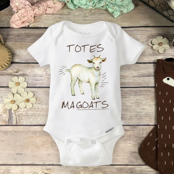 Totes Ma Goats Onesie® - Cute Farm Onesie®, Baby Boy or Girl Onsie, Boho Hipster Baby Clothes, Goat Baby Shower Gift, Funny Goat Onesie