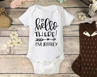 Hello There Onesie® - Coming Home Outfit, Cute Pregnancy Announcement, Pregnancy Reveal, Personalized Baby Shower Gift, Baby Name Onsie