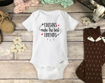 Cousins Make the Best Friends Onesie® - Cute Pregnancy Announcement Reveal or Baby Shower Gift to a New Cousin, BFF Cousins Tee Shirt, Onsie