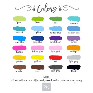 a color chart for different shades of paint