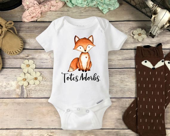 Cute Fox Onesie Can Be Personalized Baby Boy or Girl Gift Baby