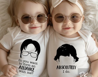 Funny Twin Onesies® | Funny Twins Baby Shower Gifts, Best Friends Gifts, Big Little Shirts, Funny Babie Twins