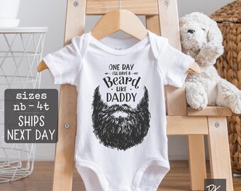 Daddy Baby Onesie® Bodysuit, Beard Shirts Hipster Funny Baby Shower Gift, Fathers Day Gifts Baby Boy Pregnancy Announcement Beard Like Daddy