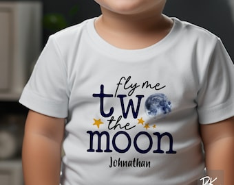 Two Shirt, Two the Moon Birthday, 2 Month Baby, Custom Birthday Shirt, 2nd bday Gifts, Two Girl Birthday Outfit, Two Boy Birthday Moon Shirt