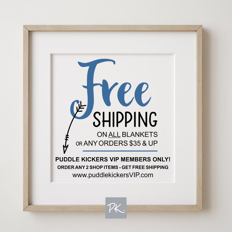 a picture of a free shipping sign on a wall