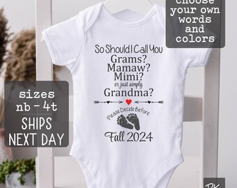 Grandma Pregnancy Reveal Onesie® - Should I Call You Grams?