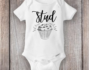 Body de bebé con estampado de muffin: divertido body para amantes de la comida.
