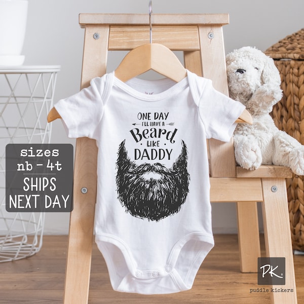 Daddy Baby Onesies® Beard Shirts Hipster Funny Baby Shower Gifts Fathers Day Gifts Baby Boy Pregnancy Announcement Reveal Beard Like Daddy