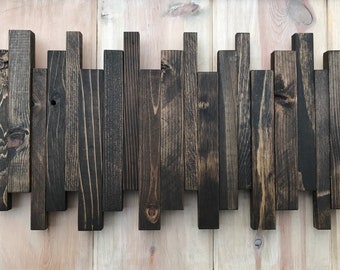 Reclaimed Wood Staggered Wall Hanging. Reclaimed Wood Wall Decor.  Wall Decor