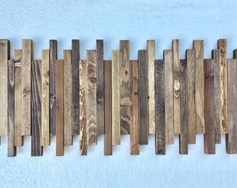 Reclaimed Wood Staggered Wall Hanging. Wood Wall Hanging. Wall Decor