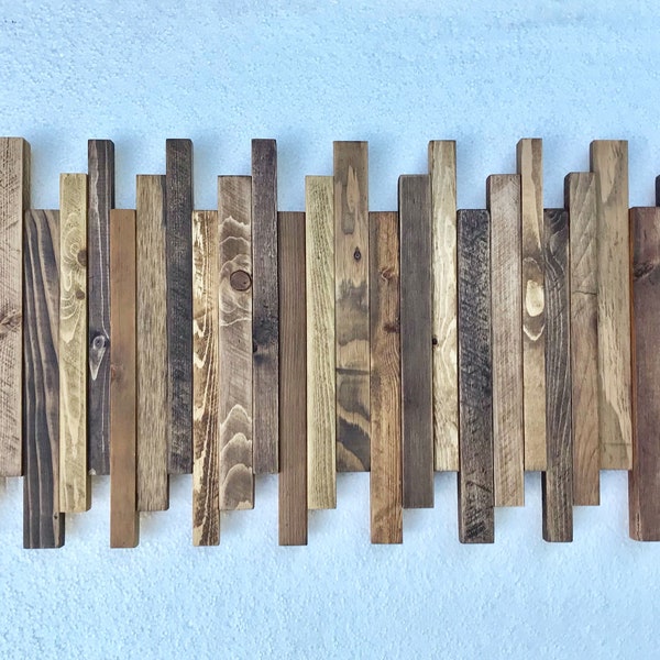 Reclaimed Wood Staggered Wall Hanging. Wood Wall Hanging. Wall Decor