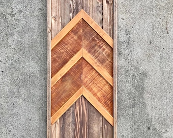 Reclaimed Wood Chevron Wall Hanging.  Reclaimed Wood Wall Art.  Reclaimed Wood Wall Decor