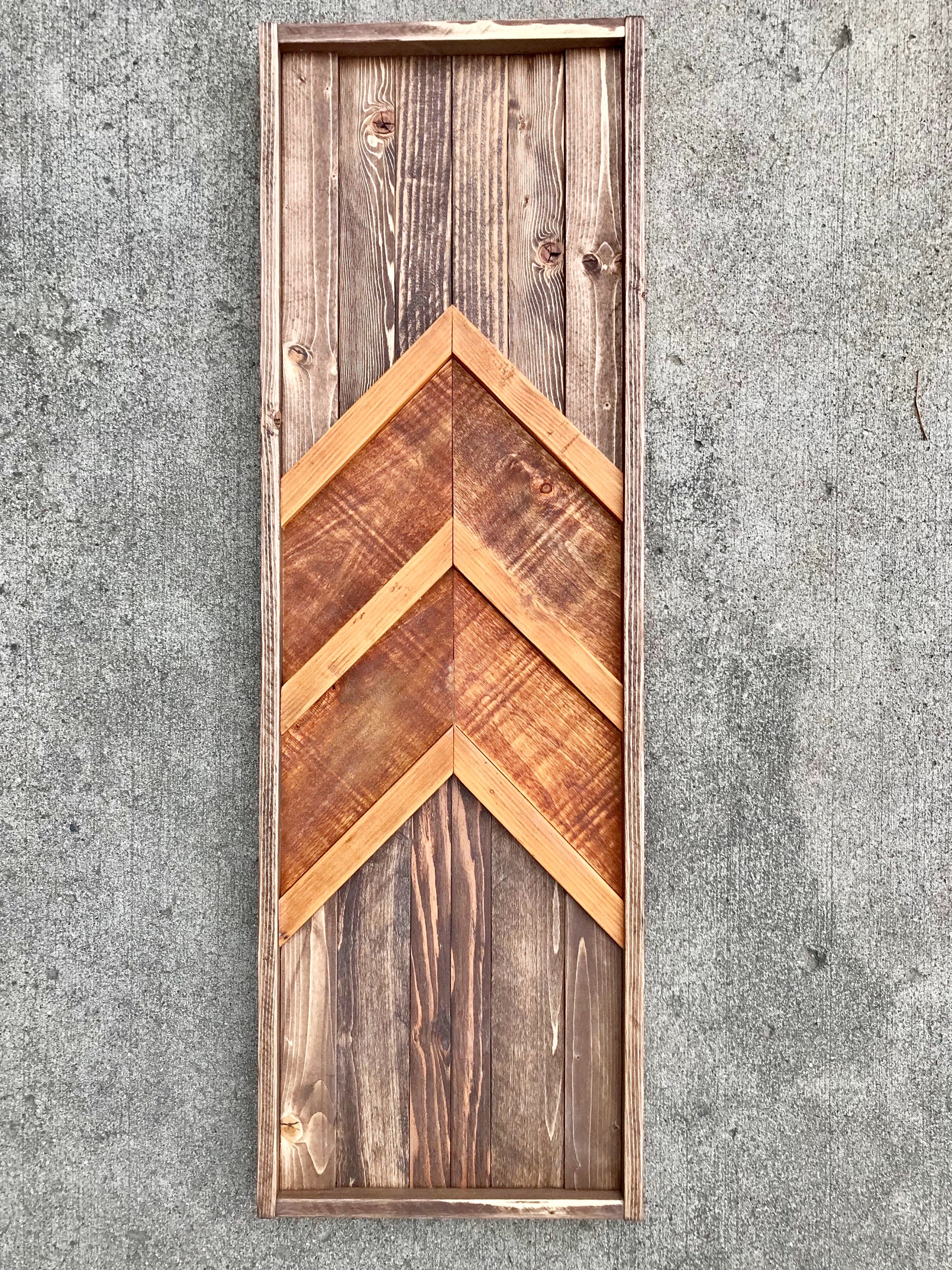 Reclaimed Wood Chevron Wall Hanging. Reclaimed Wood Wall Art. | Etsy