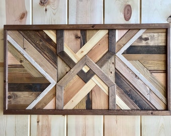 Reclaimed Wood Wall Hanging. Wood Wall Art