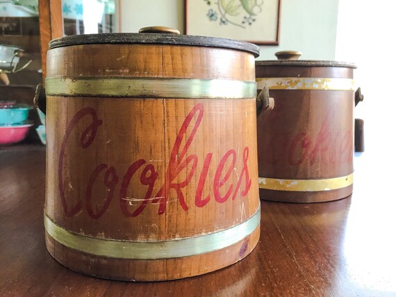 wooden cookie jar