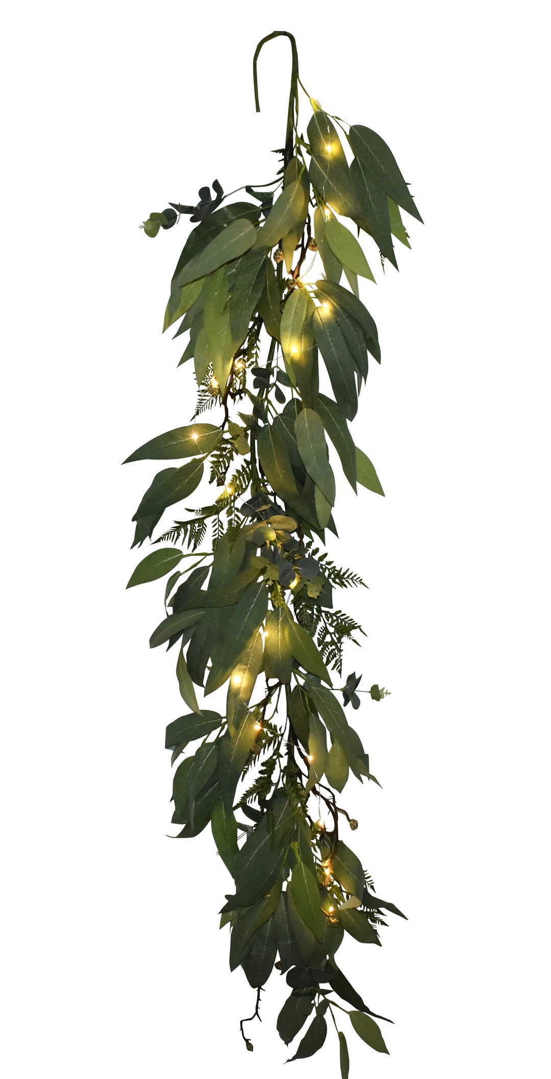 6 Bayleaf Eucalyptus Garland With LED Light Etsy