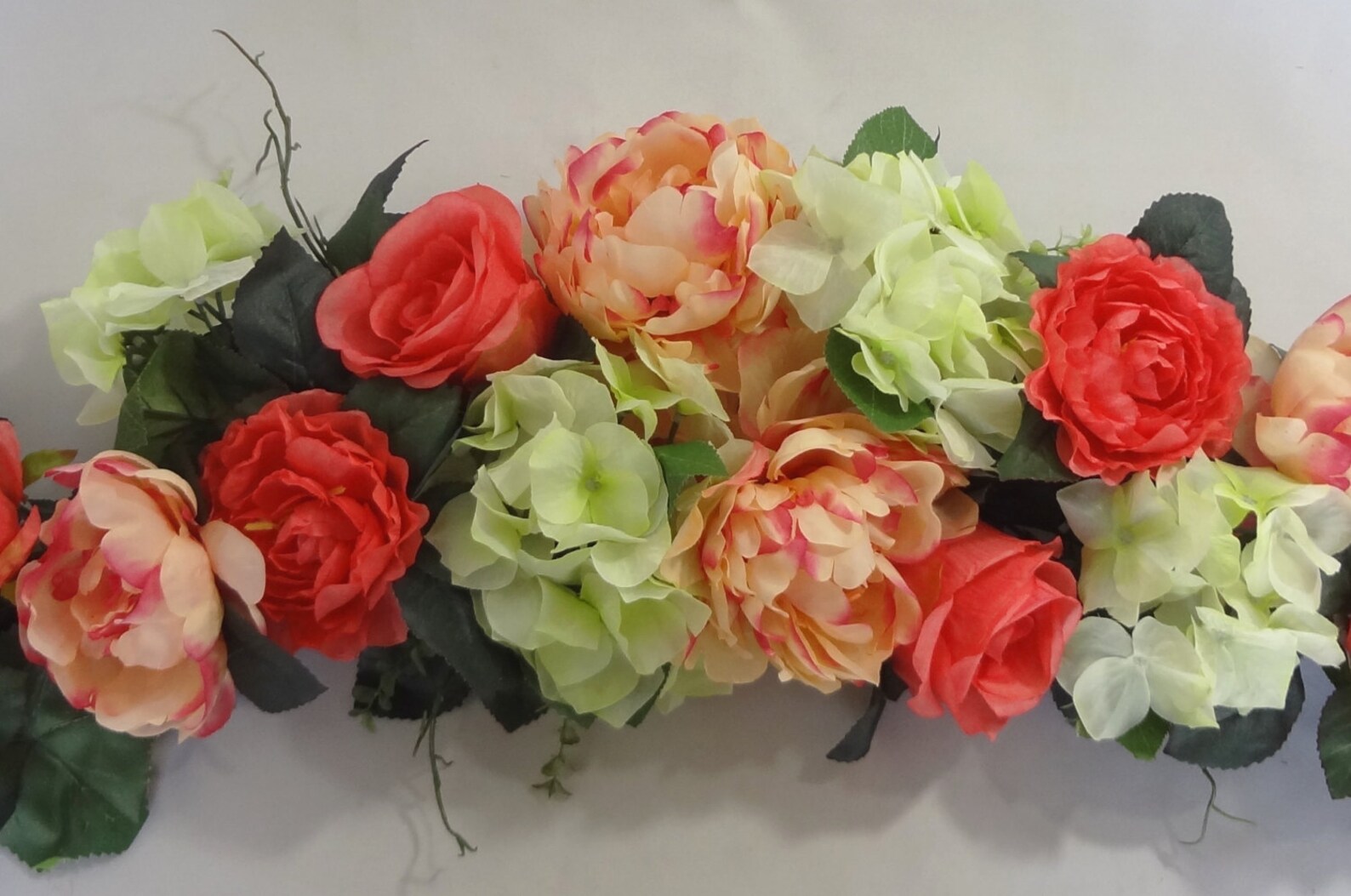 32 Coral Peony Rose Swag Flower Garland for Wedding Etsy