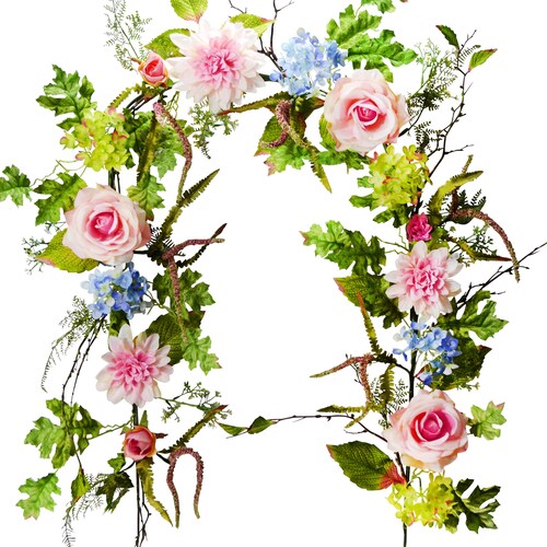 Pink Roses Flower Garland for Wedding Arch Decor Floral Etsy