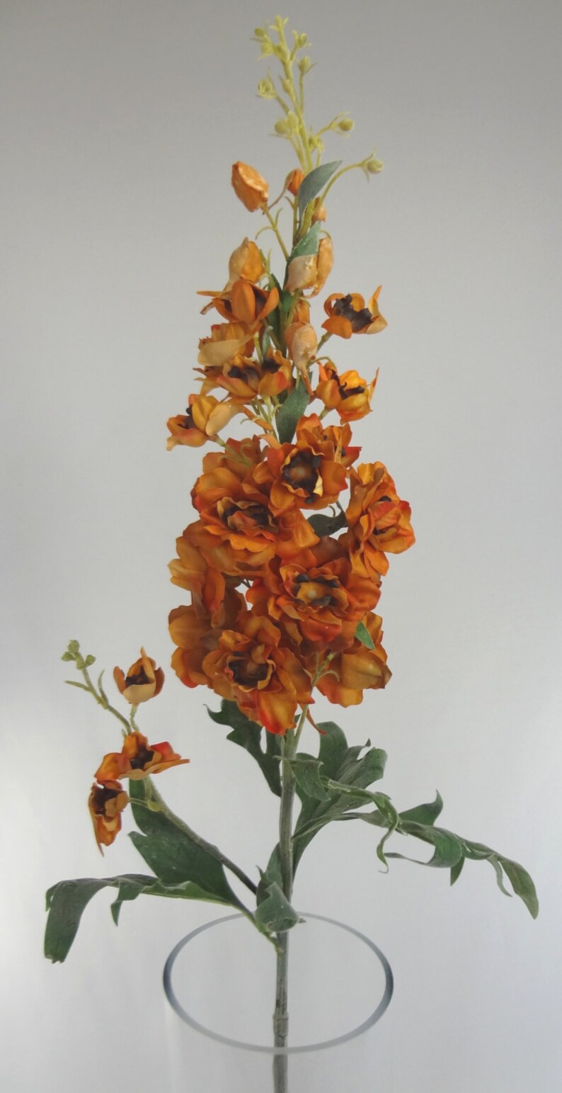 38 Real Touch Delphinium Spray Gold Pack of 6
