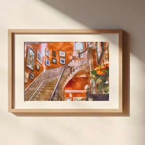 Elizabeth James Entryway Watercolor Painting Unframed Matte Poster Art Print