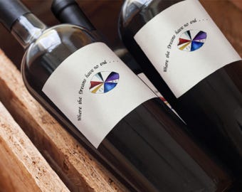 Where The Dreams Have No End Wine Label Sticker