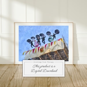 Life and Death Brigade Watercolor Painting Digital Art Print Watercolor Painting Digital Art Print