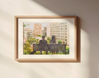 Tom and Summer Watercolor Digital Illustration Art Print, Thick Matte Paper