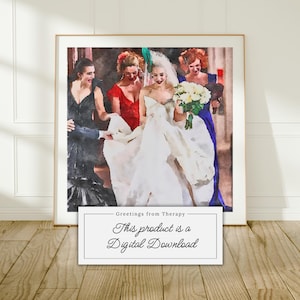 Carrie&#39;s Wedding Watercolor Painting Digital Art Print
