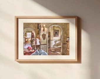 Impresión artística en acuarela de la entrada de Lorelai (sin marco)