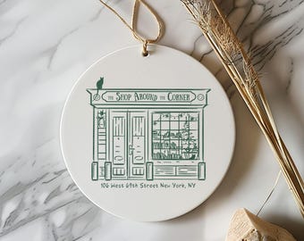 You've Got Mail Shop Around the Corner Ceramic Holiday Ornament
