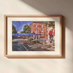 Tree Hill Watercolor Painting Unframed Matte Poster Art Print