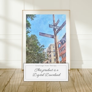 Cornelia Street Watercolor Painting Digital Art Print