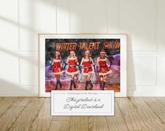 Impresión artística digital de pintura en acuarela del concurso de talentos de plásticos