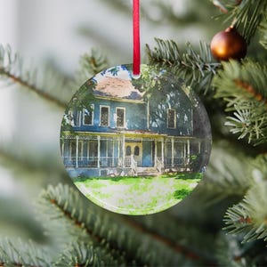 Lorelai&#39;s House Watercolor Clear Round Acrylic Ornament