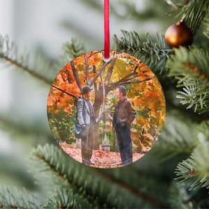 Harry and Sally Watercolor Clear Round Acrylic Ornament