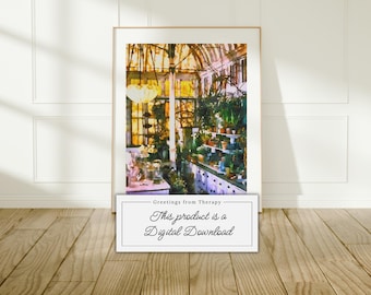 Owens House Conservatory Watercolor Digital Illustration, Printable Wall Art Download