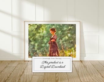 Elizabeth Bennet Watercolor Painting Digital Art Print