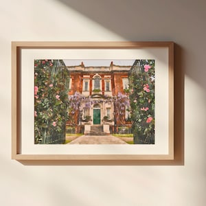 Bridgerton Family House Watercolor Painting Unframed Matte Poster Art Print
