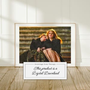 Blair and Serena Watercolor Painting Digital Art Print