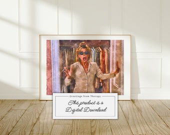 I Am Not Mature Enough for This Watercolor Painting Digital Art Print