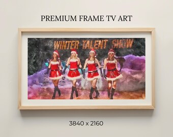 Impresión digital de acuarela de un marco de programa de talentos de plásticos para televisión