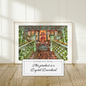 Ah Ma’s Home Watercolor Painting Digital Art Print