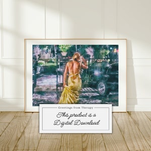 Frost Yourself Dress Watercolor Painting Digital Art Print