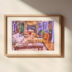Monica&#39;s Living Room Watercolor Painting Unframed Matte Poster Art Print